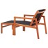 Silla de jardín con reposapiés madera de eucalipto y