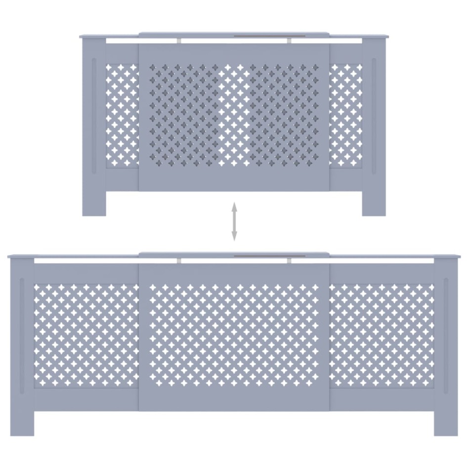 Cubierta para radiador MDF gris 205