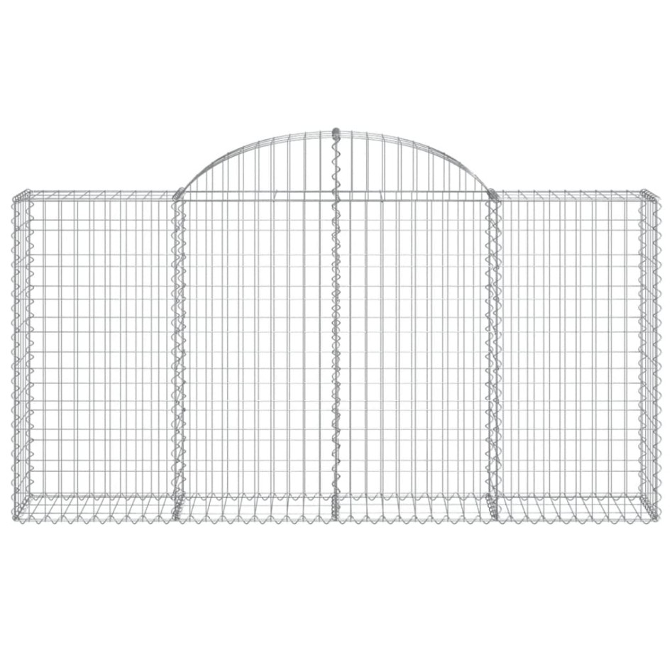 Cestas de gaviones 4 uds forma de arco hierro 200x30x100/120