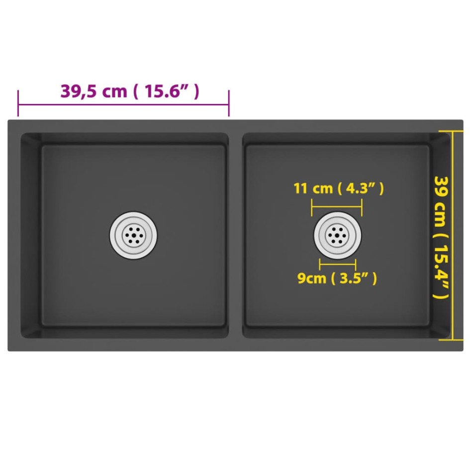 Fregadero hecho a mano acero inoxidable