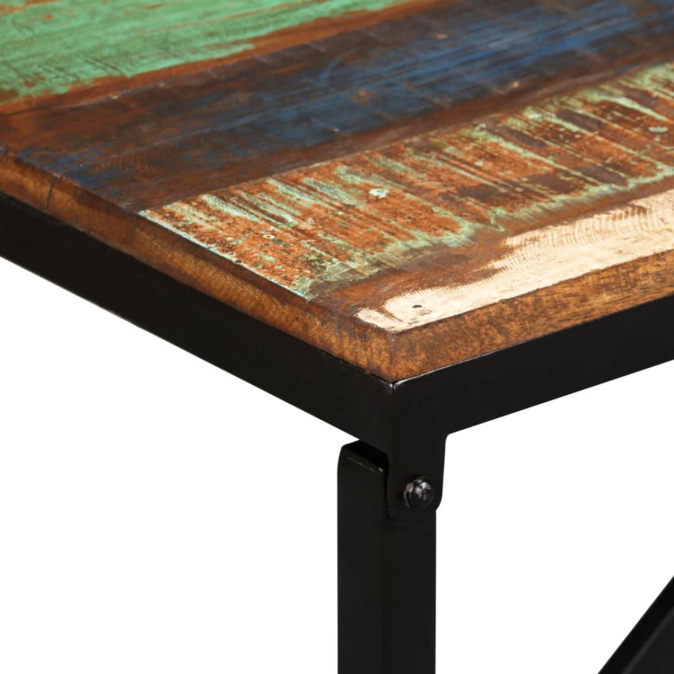 Banco de madera maciza reciclada 110x35x45