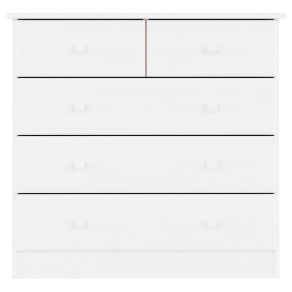 Cómoda cajonera ALTA madera maciza pino blanco 77x35x73