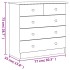 Cómoda cajonera ALTA madera maciza pino blanco 77x35x73