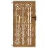 Puerta de jardín acero corten diseño bambú 85x200