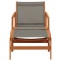 Silla de jardín con reposapiés madera eucalipto textilene