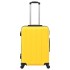 Juego de maletas rígidas con ruedas trolley amarillo