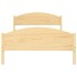 Estructura de cama de madera maciza de pino 120x200