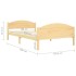 Estructura de cama de madera maciza de pino 120x200