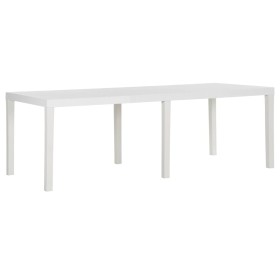 Mesa de jardín PP blanco 220x90x72