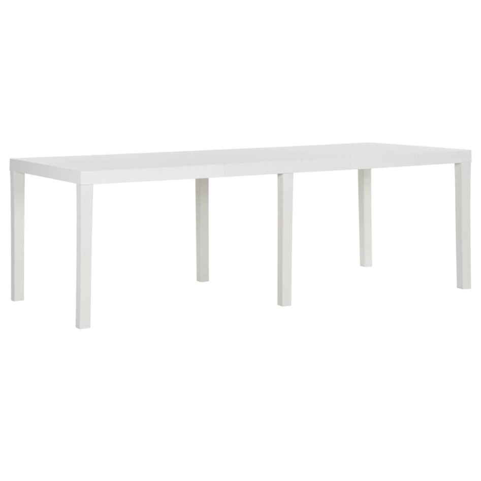 Mesa de jardín PP blanco 220x90x72