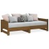 Sofá cama extraíble madera maciza marrón miel 2x(90x200)