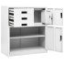 Armario de oficina de acero blanco 90x40x102