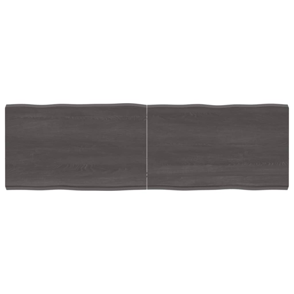 Tablero mesa madera tratada borde vivo marrón 160x50x(2-6)