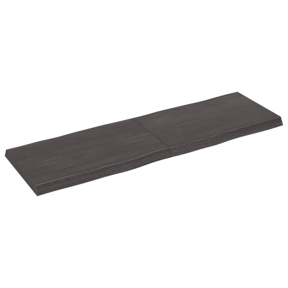 Tablero mesa madera tratada borde vivo marrón 160x50x(2-6)