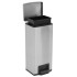 Cubo basura con pedal antihuellas 30L acero inoxidable