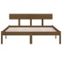 Estructura de cama madera maciza pino marrón miel 120x200