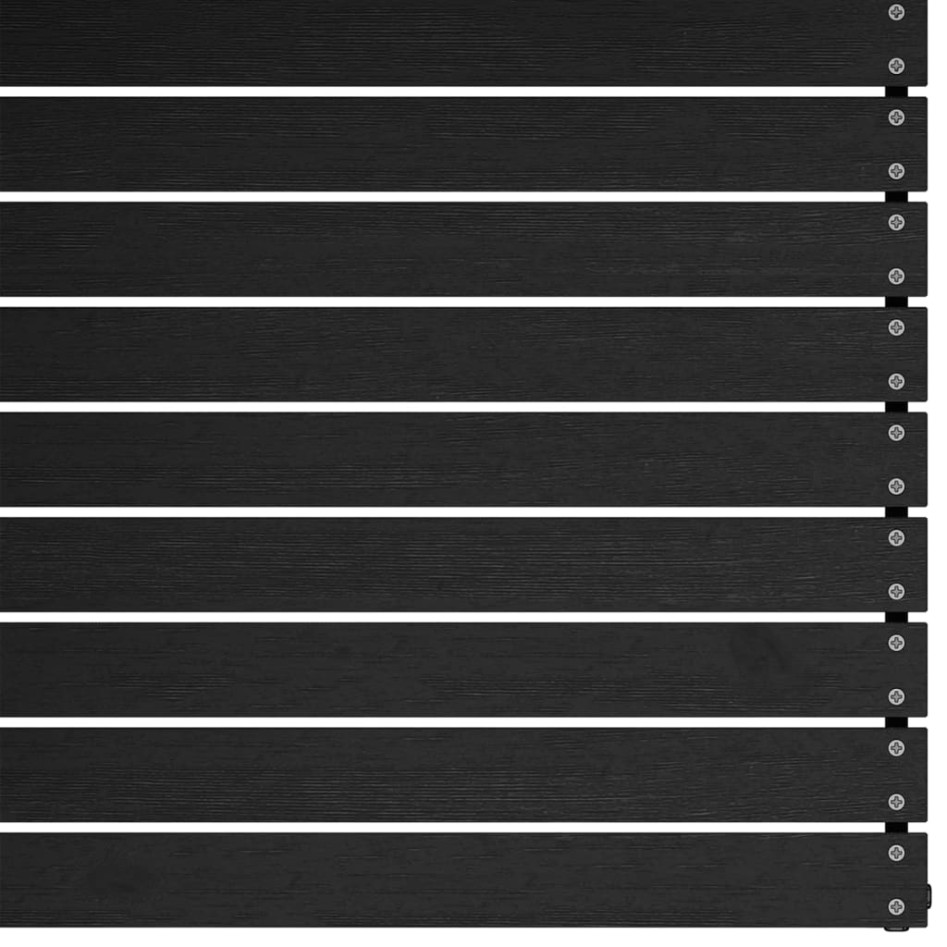 Juego de muebles de jardín 2 piezas negro madera maciza de