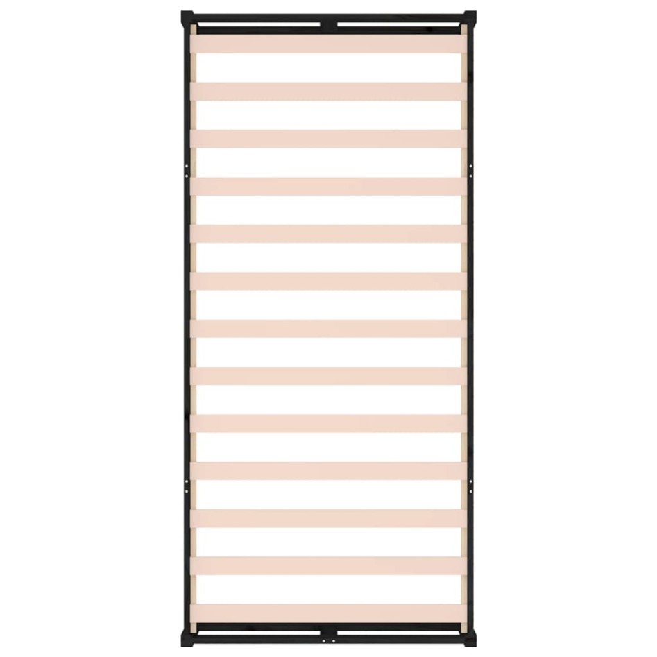 Estructura de cama de madera maciza negra 100x200