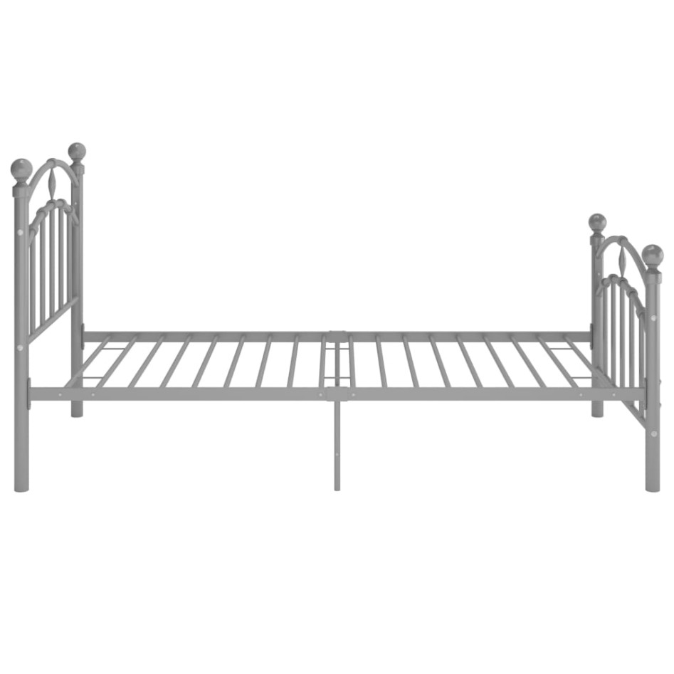 Estructura de cama de metal gris 100x200