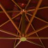 Sombrilla colgante con palo madera maciza abeto terracota 3x3