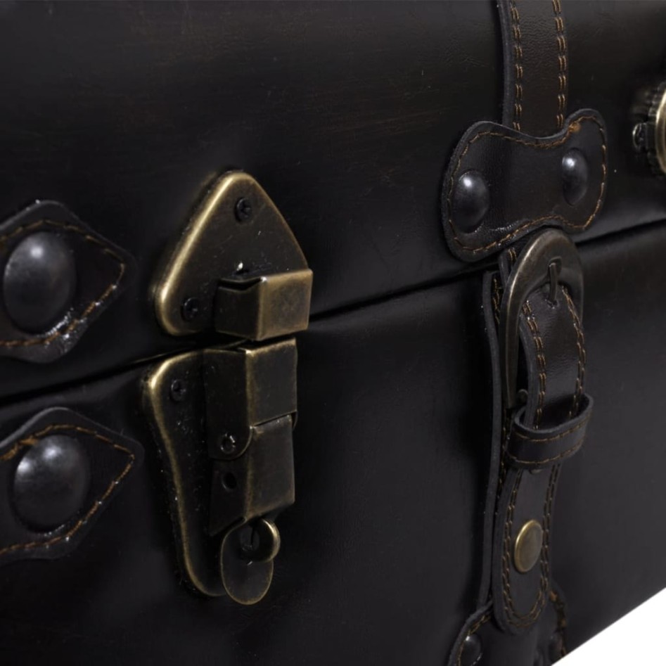 Banco baúl plegable, estilo cofre, marrón,