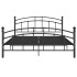 Estructura de cama de metal negra 160x200