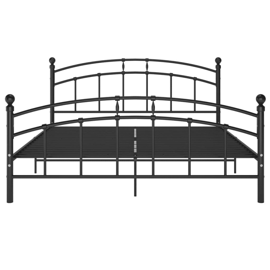Estructura de cama de metal negra 160x200