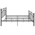 Estructura de cama de metal negra 160x200