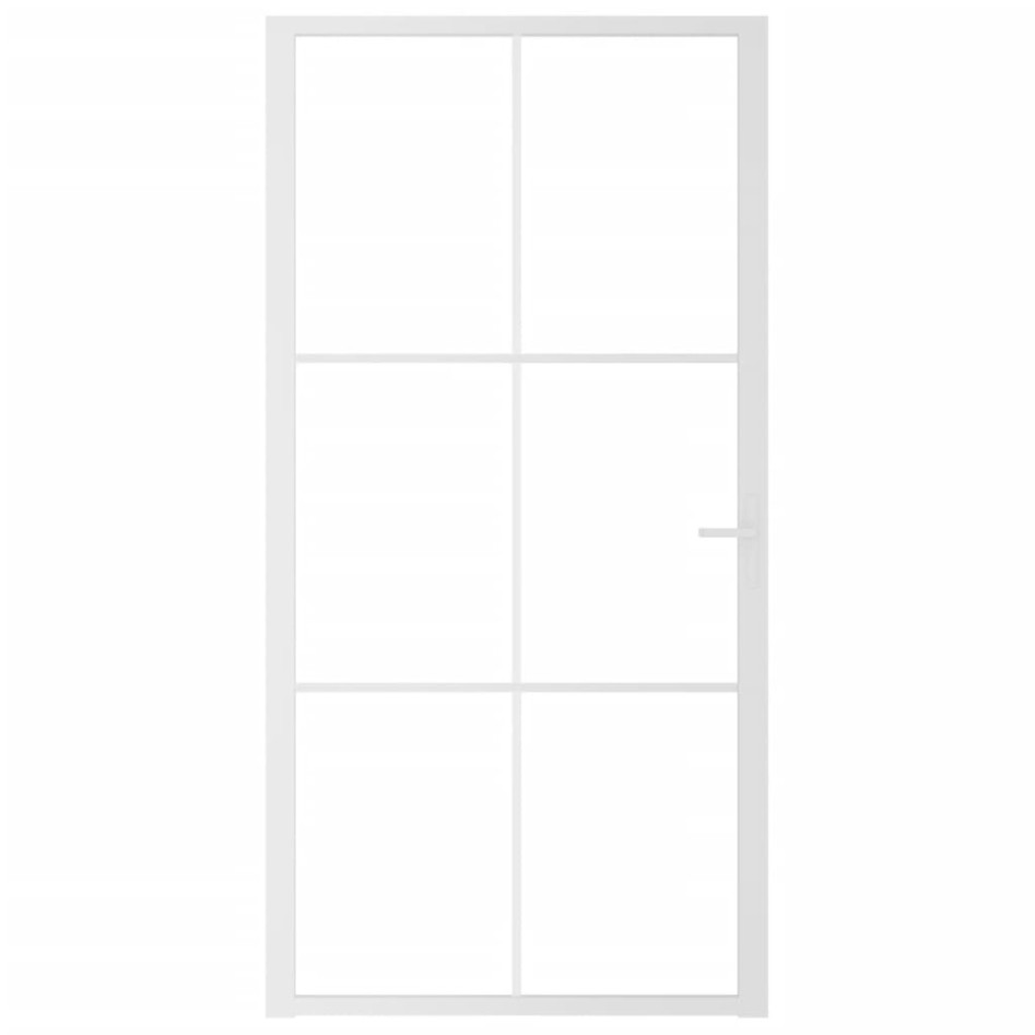 Puerta interior vidrio EGS y aluminio blanco 102,5x201,5