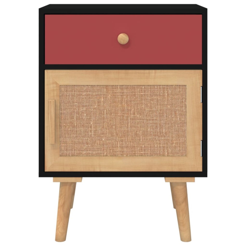 Mesitas de noche 2 uds madera contrachapada negro 40x30x55