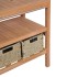 Mueble lavabo tocador madera teca maciza 4 cestas 132x45x75