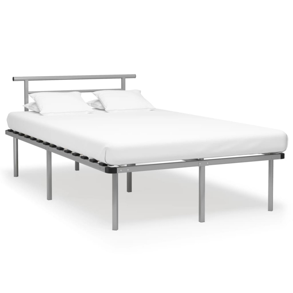 Estructura de cama de metal gris 120x200