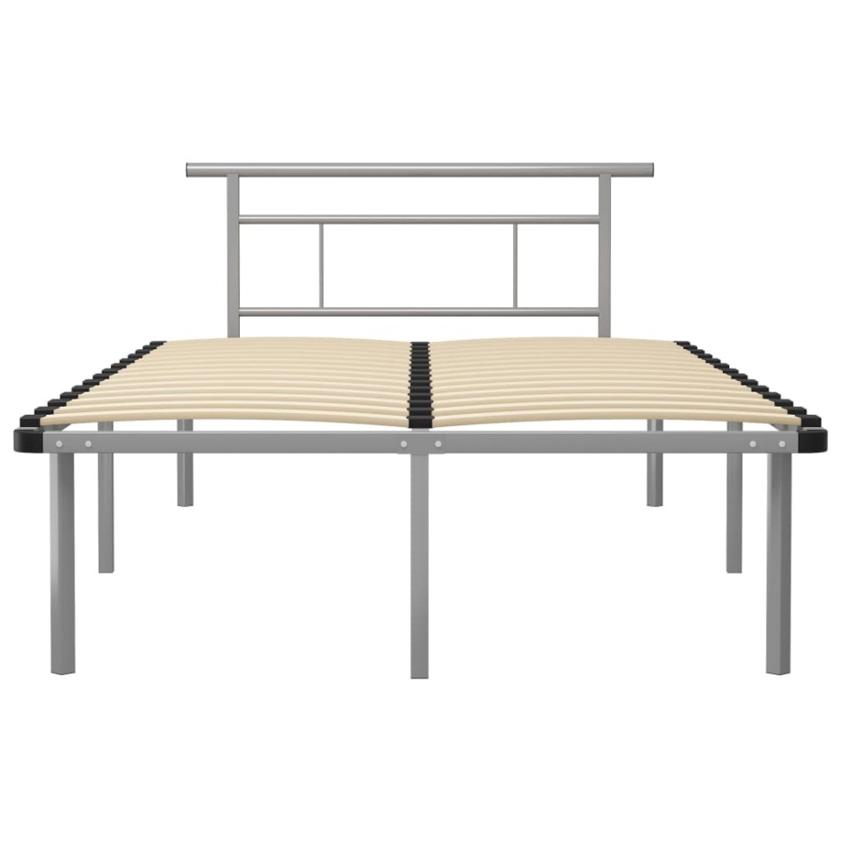 Estructura de cama de metal gris 120x200