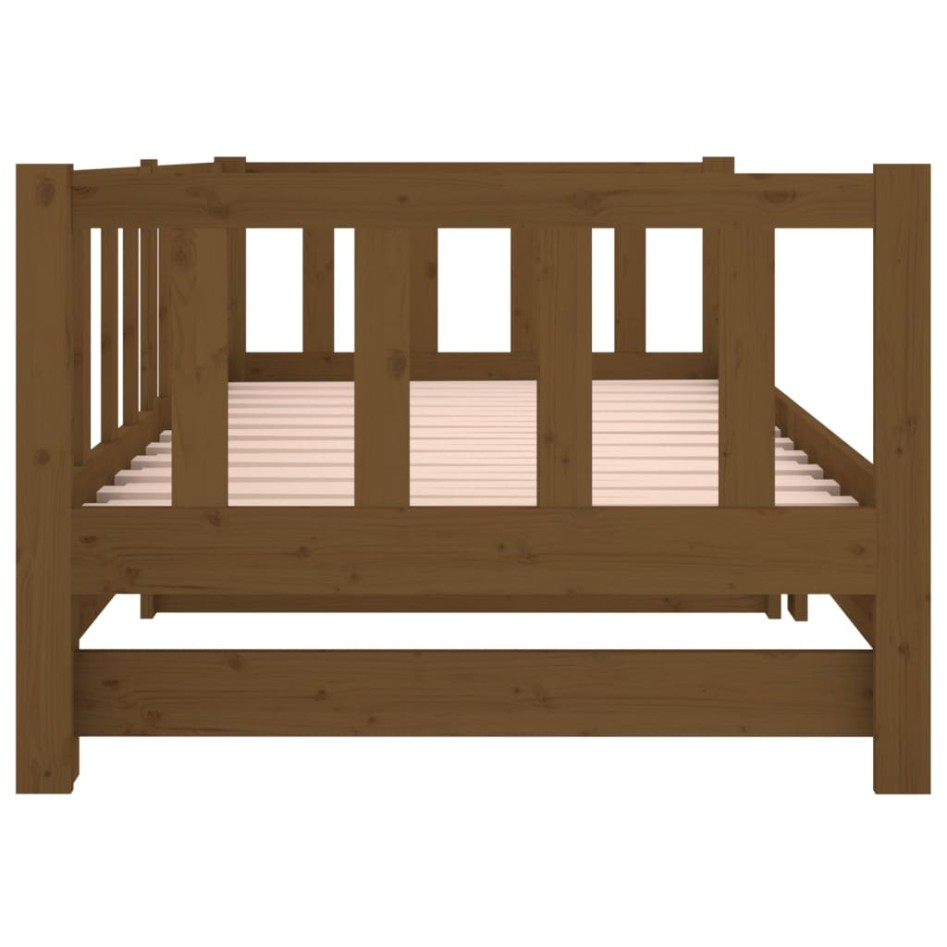 Sofá cama extraíble madera maciza pino marrón miel
