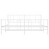 Estructura cama metal con cabecero y estribo blanco 180x200