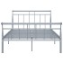 Estructura de cama de metal gris 120x200