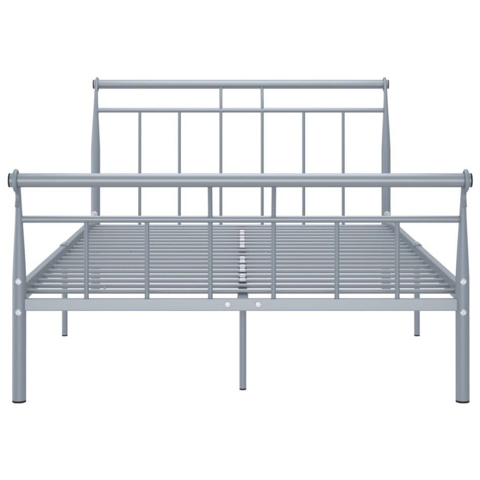 Estructura de cama de metal gris 120x200
