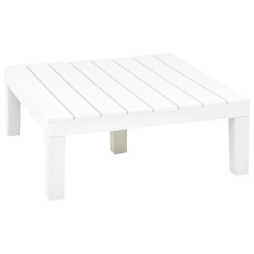 Mesa de jardín de plástico blanco 78x78x31