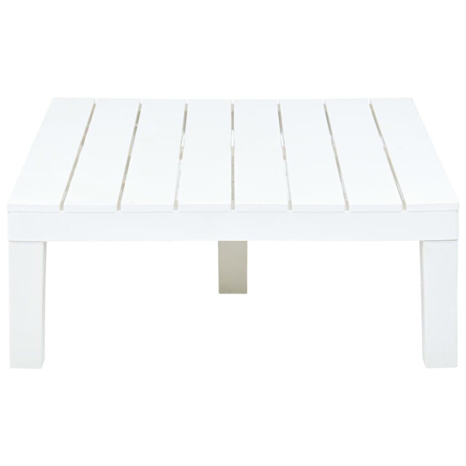 Mesa de jardín de plástico blanco 78x78x31