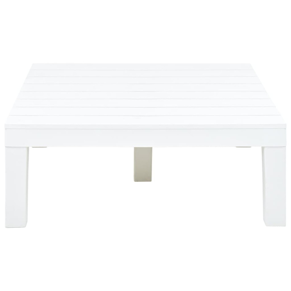Mesa de jardín de plástico blanco 78x78x31