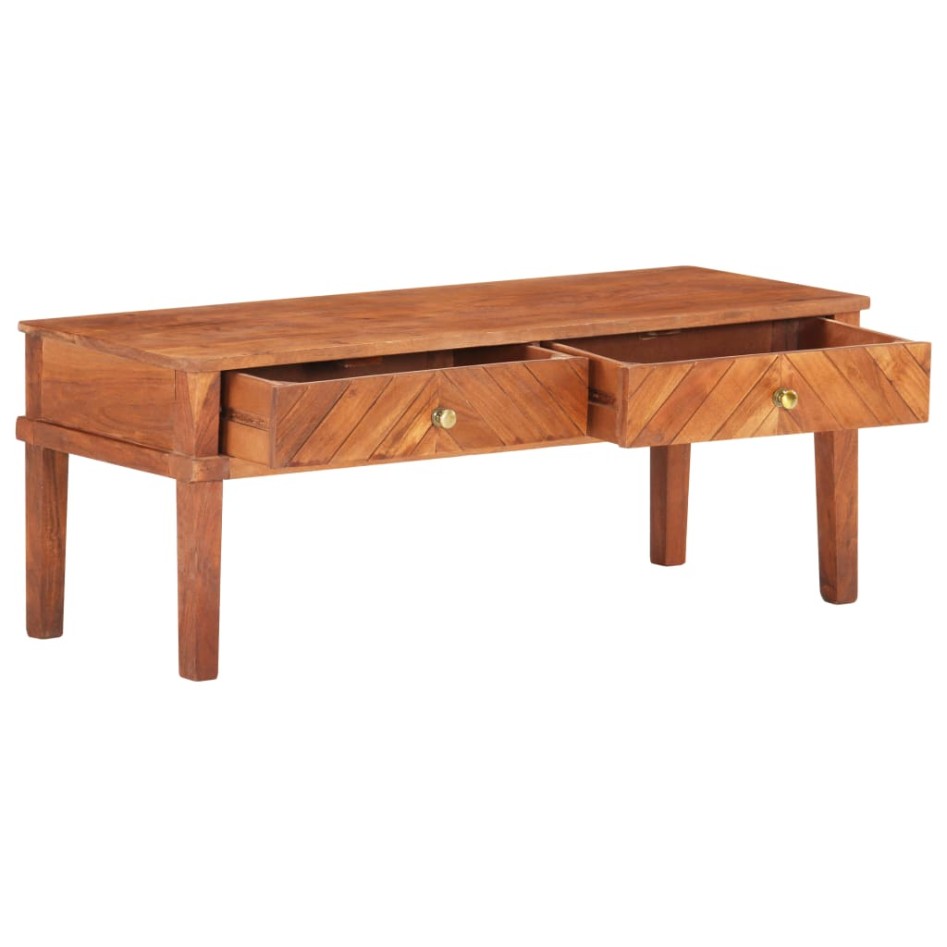 Mueble para TV de madera maciza de acacia 110x40x41