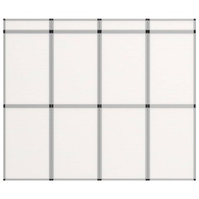 Cartelera de exposición plegable 12 paneles blanco 242x200