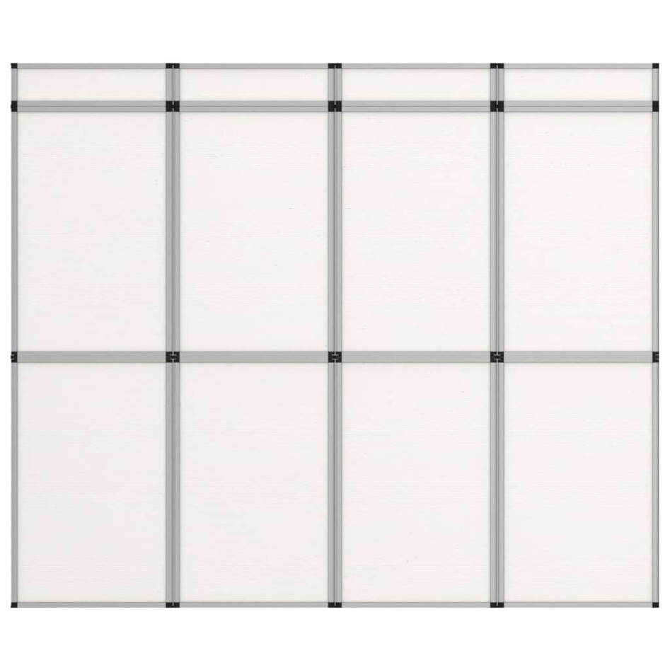 Cartelera de exposición plegable 12 paneles blanco 242x200