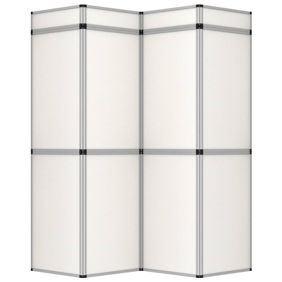 Cartelera de exposición plegable 12 paneles blanco 242x200