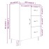Aparador de madera de ingeniería roble Sonoma 69,5x34x90