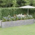 Jardinera arriate acero recubrimiento polvo plata 440x80x68