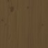 Estructura de cama doble madera maciza marrón miel 120x190