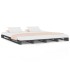 Cama de palets madera maciza de pino gris 120x200