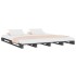 Cama de palets madera maciza de pino gris 120x200