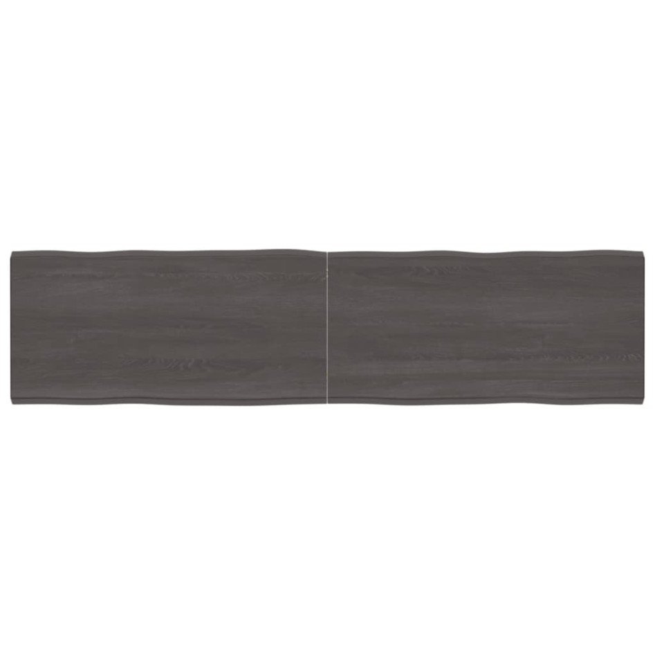 Tablero mesa madera tratada borde vivo marrón 200x50x(2-6)